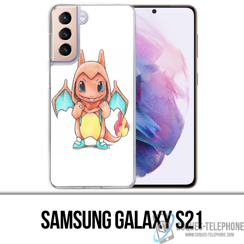 Coque Samsung Galaxy S21 - Pokemon Bébé Salameche