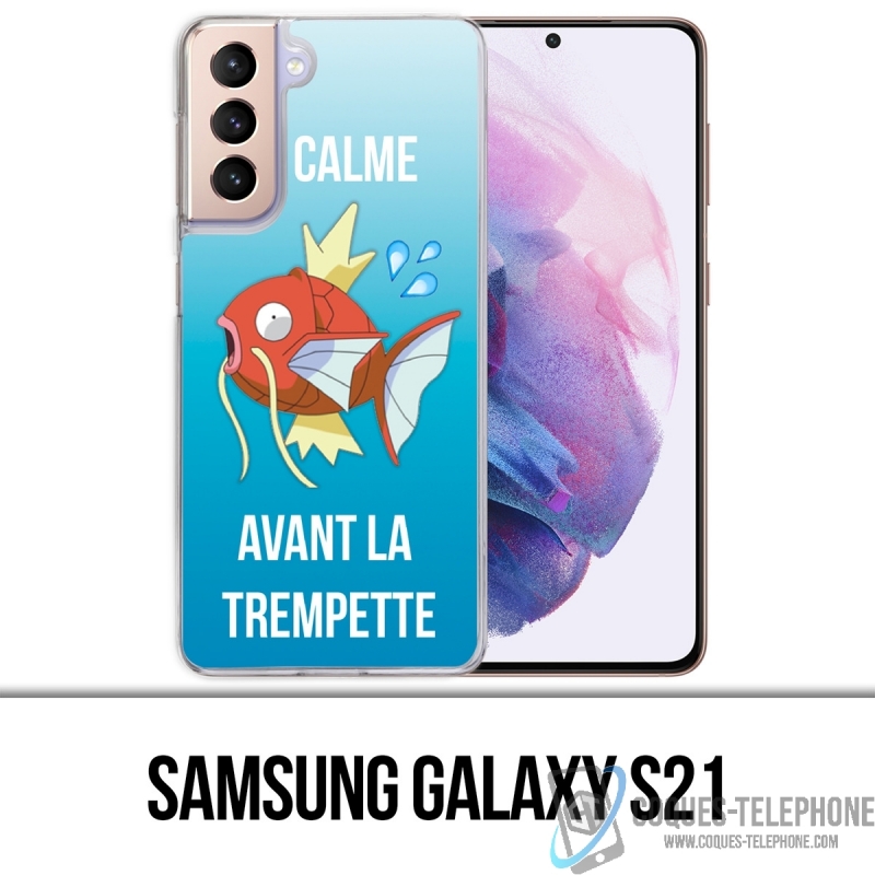 Coque Samsung Galaxy S21 - Pokémon Le Calme Avant La Trempette Magicarpe