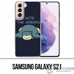 Custodia per Samsung Galaxy S21 - Pokémon Snorlax Hate Morning