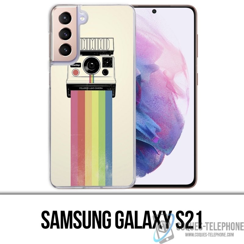 Funda Samsung Galaxy S21 - Polaroid Rainbow Rainbow