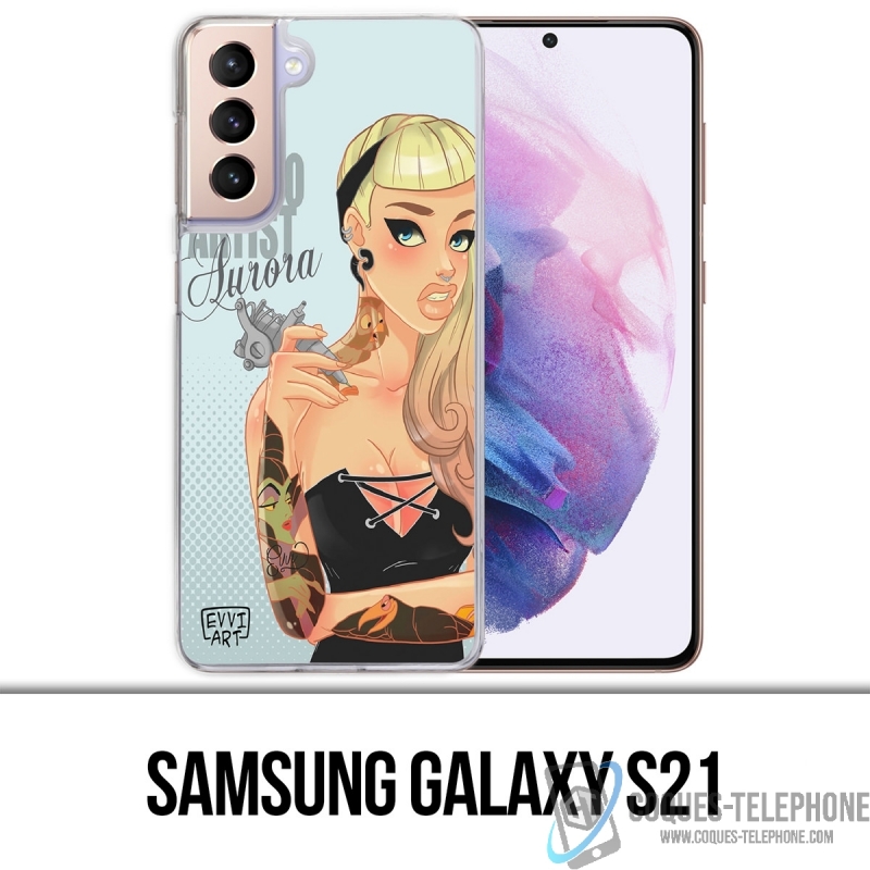 Coque Samsung Galaxy S21 - Princesse Aurore Artiste