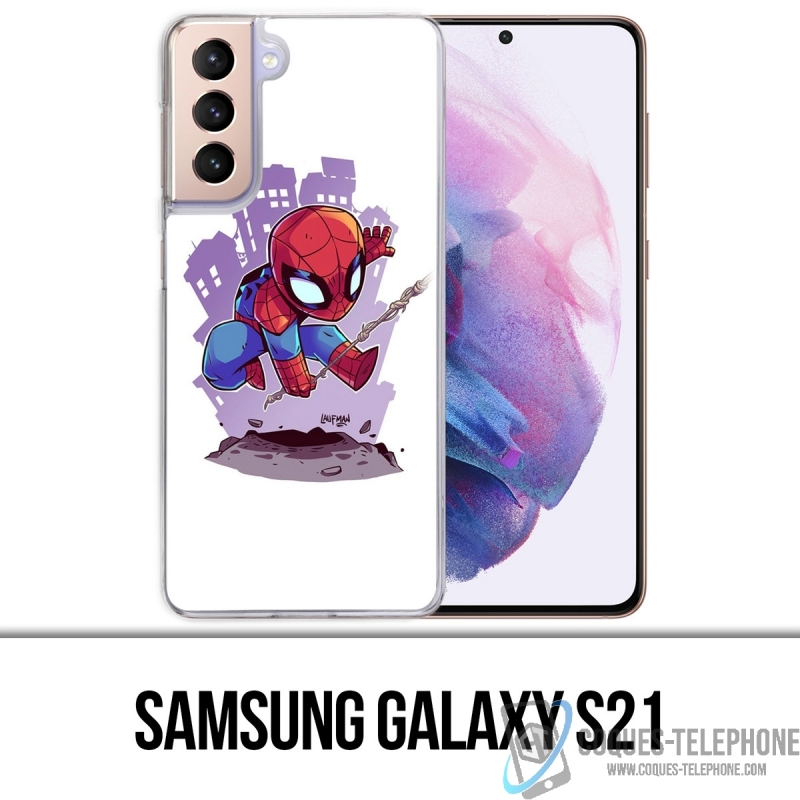 Coque Samsung Galaxy S21 - Spiderman Cartoon