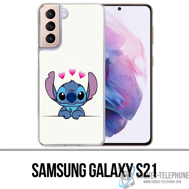 Coque Samsung Galaxy S21 - Stitch Amoureux