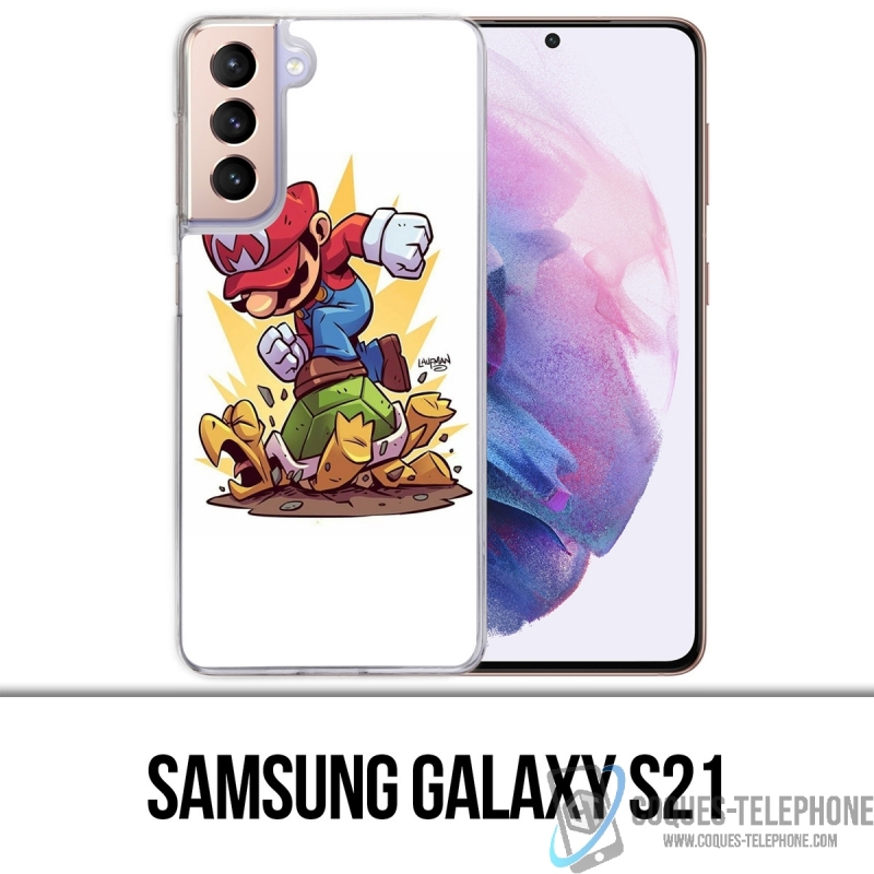 Funda Samsung Galaxy S21 - Tortuga de dibujos animados de Super Mario