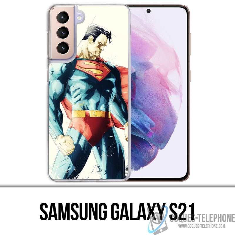 Custodia per Samsung Galaxy S21 - Superman Paintart