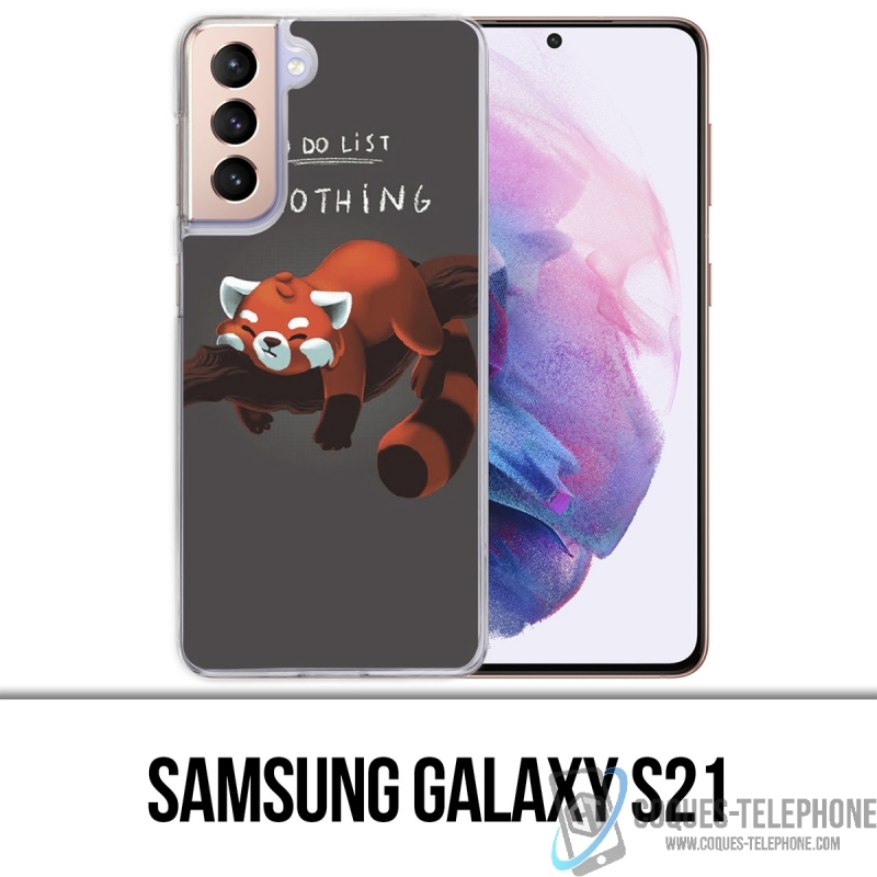 Coque Samsung Galaxy S21 - To Do List Panda Roux