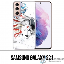 Custodia per Samsung Galaxy S21 - Wonder Woman Art