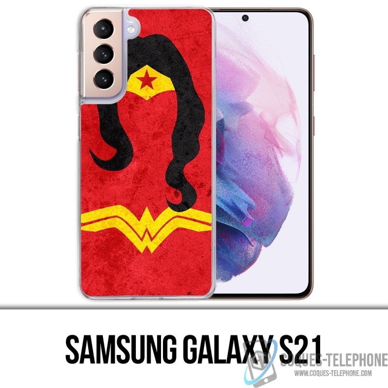 Coque Samsung Galaxy S21 - Wonder Woman Art Design