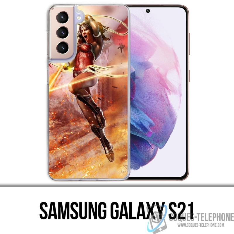 Funda Samsung Galaxy S21 - Wonder Woman Comics