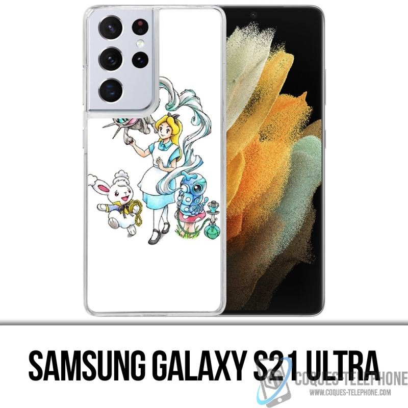 Coque Samsung Galaxy S21 Ultra - Alice Au Pays Des Merveilles Pokémon