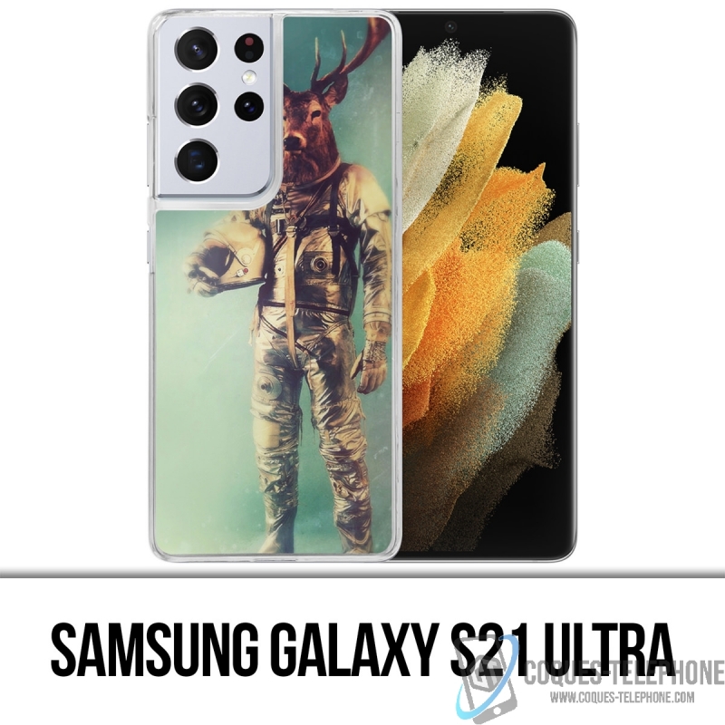 Coque Samsung Galaxy S21 Ultra - Animal Astronaute Cerf