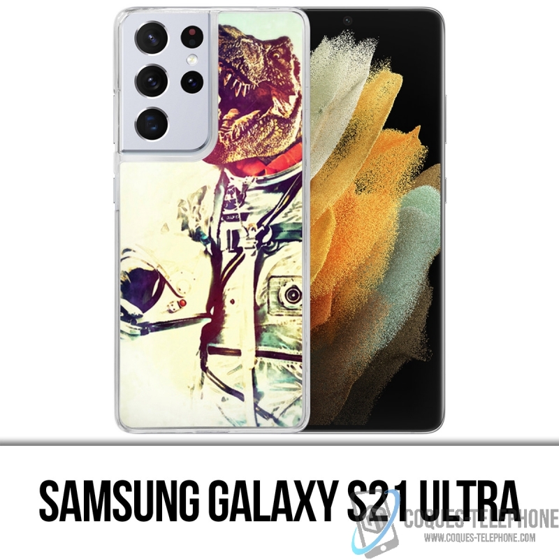 Custodia per Samsung Galaxy S21 Ultra - Dinosauro Animal Astronaut