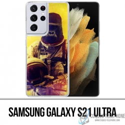 Coque Samsung Galaxy S21 Ultra - Animal Astronaute Singe