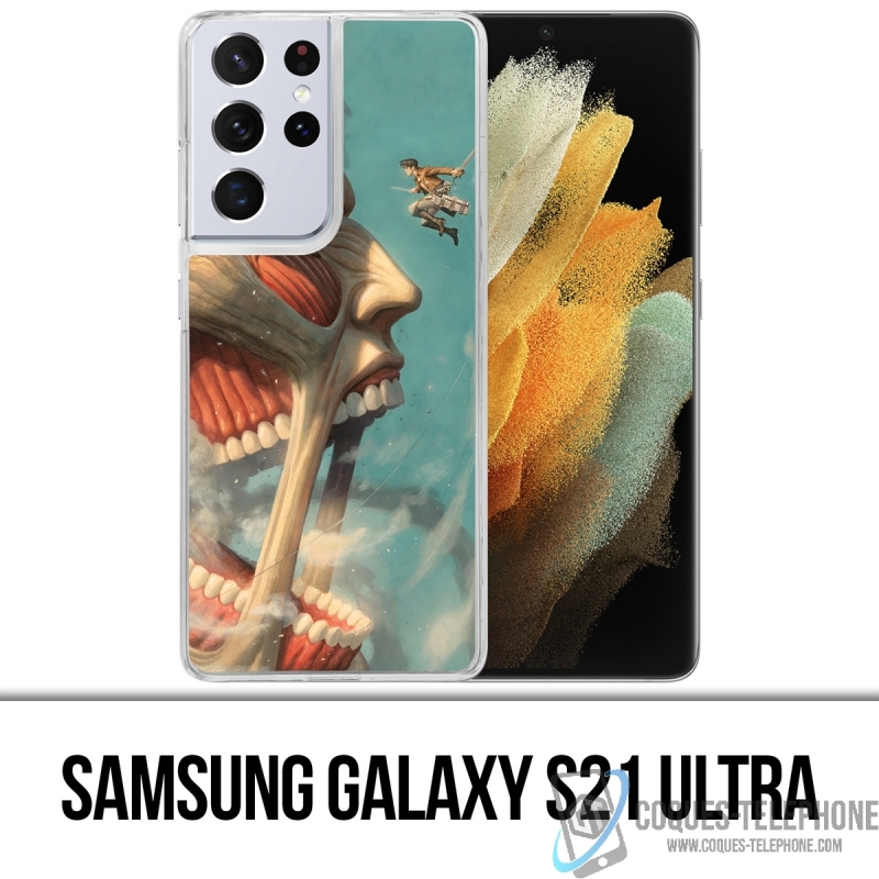 Coque Samsung Galaxy S21 Ultra - Attack On Titan Art