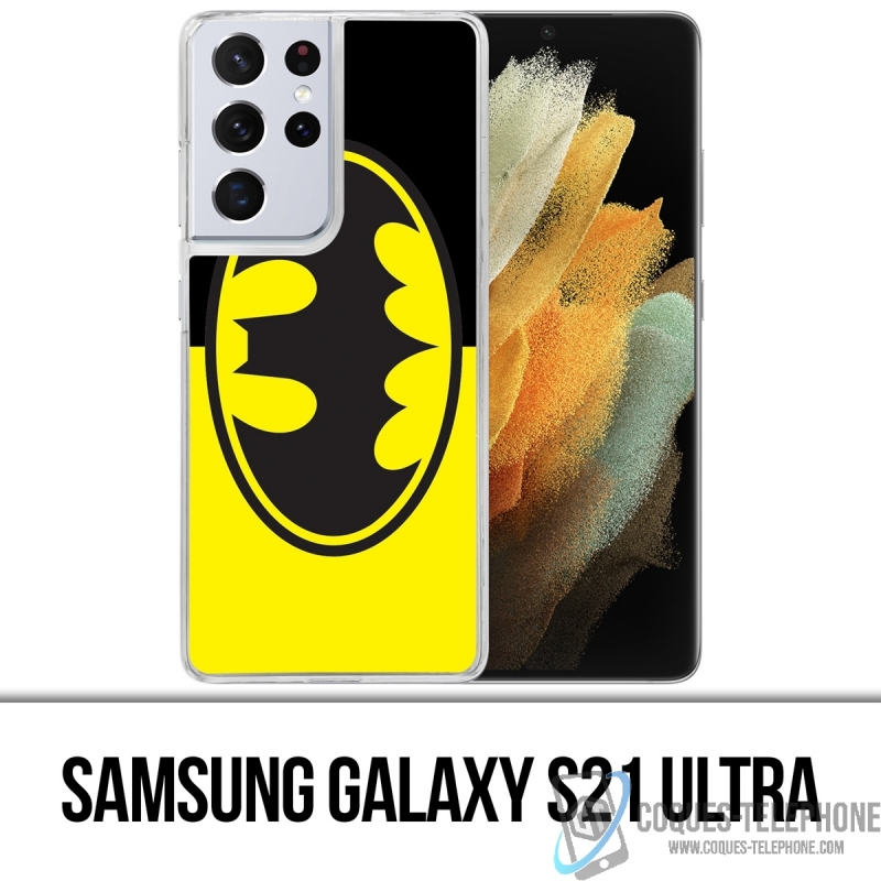 Custodia per Samsung Galaxy S21 Ultra - Batman Logo Classic Yellow Black