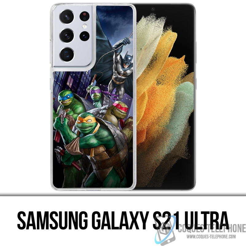 Custodia per Samsung Galaxy S21 Ultra - Batman vs Teenage Mutant Ninja Turtles