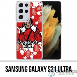 Funda Samsung Galaxy S21 Ultra - Casa De Papel - Dibujos animados