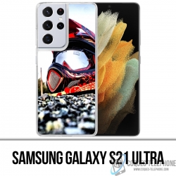 Custodia per Samsung Galaxy S21 Ultra - Casco Moto Cross
