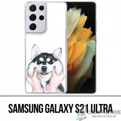 Funda Samsung Galaxy S21 Ultra - Perro Husky Cheek