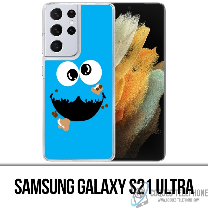 Funda Samsung Galaxy S21 Ultra - Cara de Cookie Monster