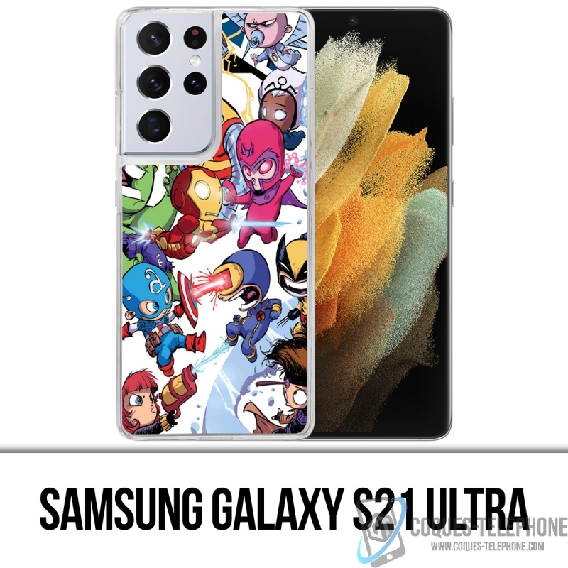 Coque Samsung Galaxy S21 Ultra - Cute Marvel Heroes