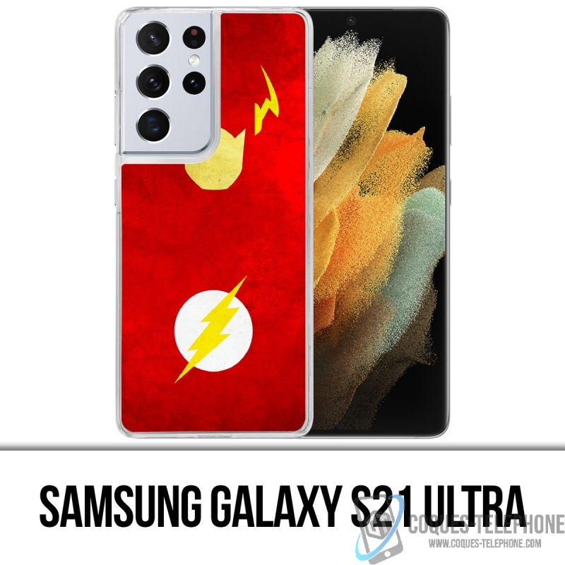 Coque Samsung Galaxy S21 Ultra - Dc Comics Flash Art Design