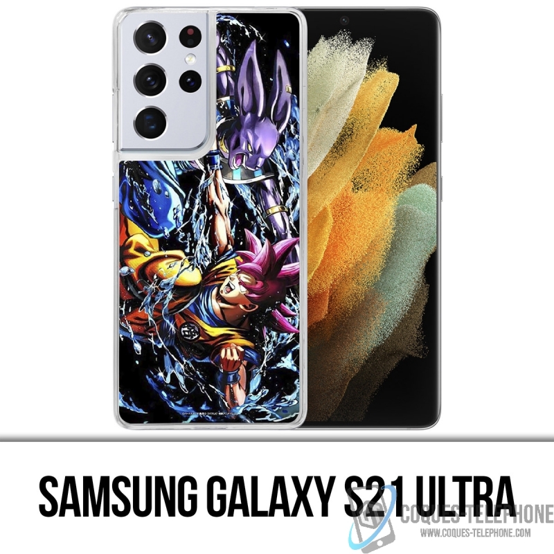 Coque Samsung Galaxy S21 Ultra - Dragon Ball Goku Vs Beerus