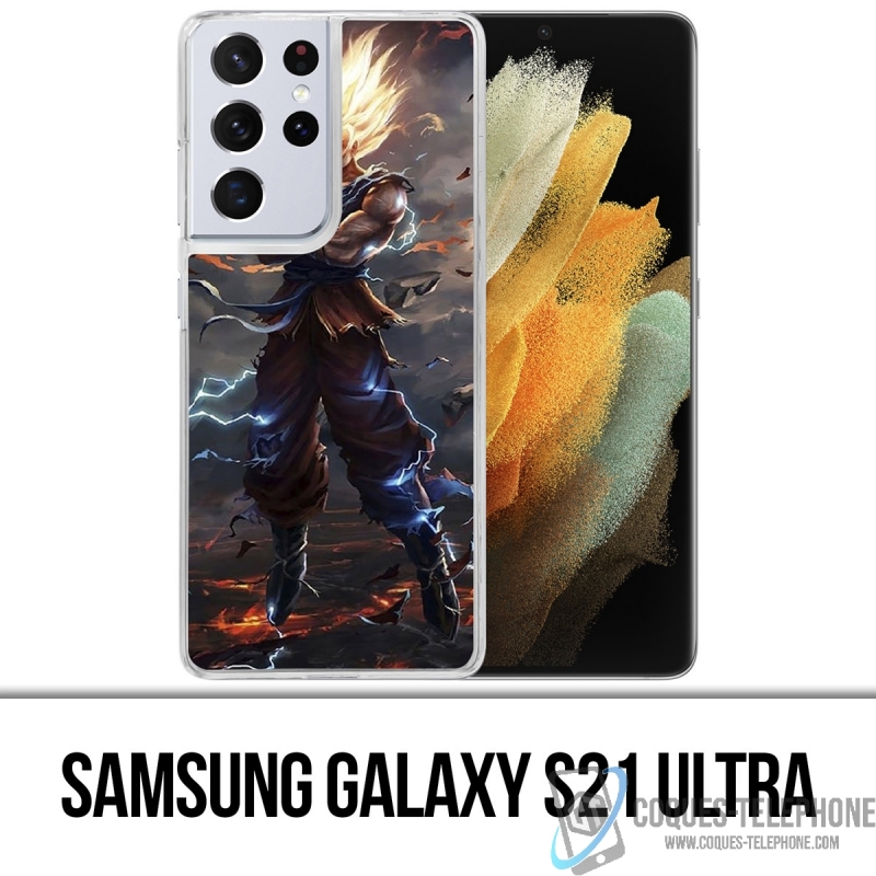 Custodia per Samsung Galaxy S21 Ultra - Dragon Ball Super Saiyan