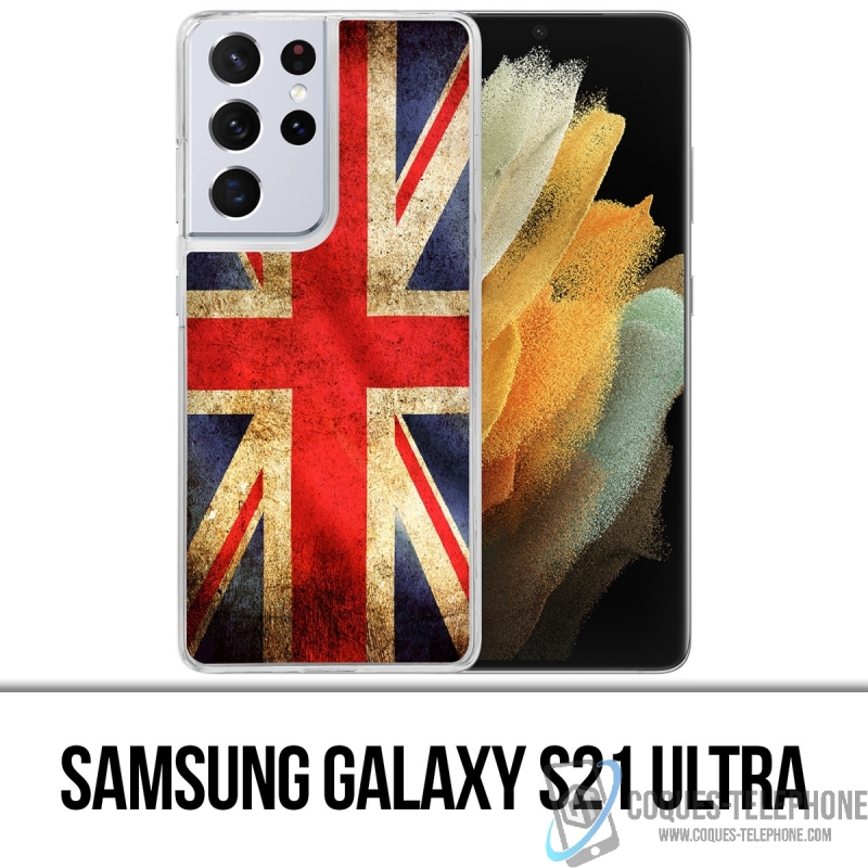 Coque Samsung Galaxy S21 Ultra - Drapeau Uk Vintage