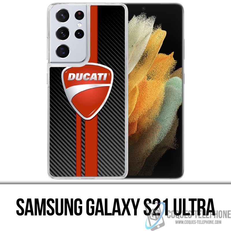 Coque Samsung Galaxy S21 Ultra - Ducati Carbon