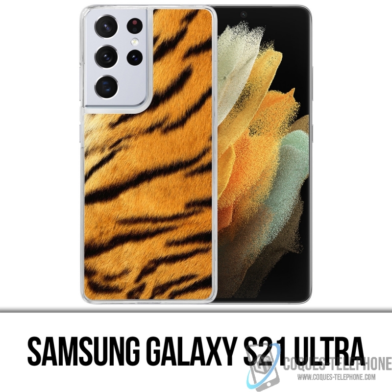 Coque Samsung Galaxy S21 Ultra - Fourrure Tigre