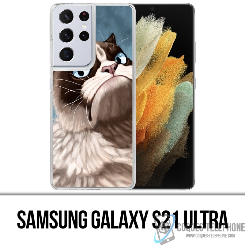 Coque Samsung Galaxy S21 Ultra - Grumpy Cat