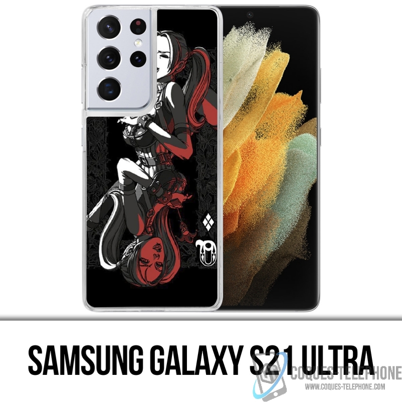 Coque Samsung Galaxy S21 Ultra - Harley Queen Carte