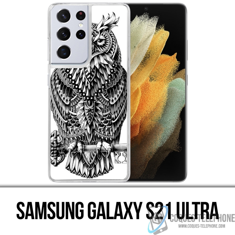 Coque Samsung Galaxy S21 Ultra - Hibou Azteque