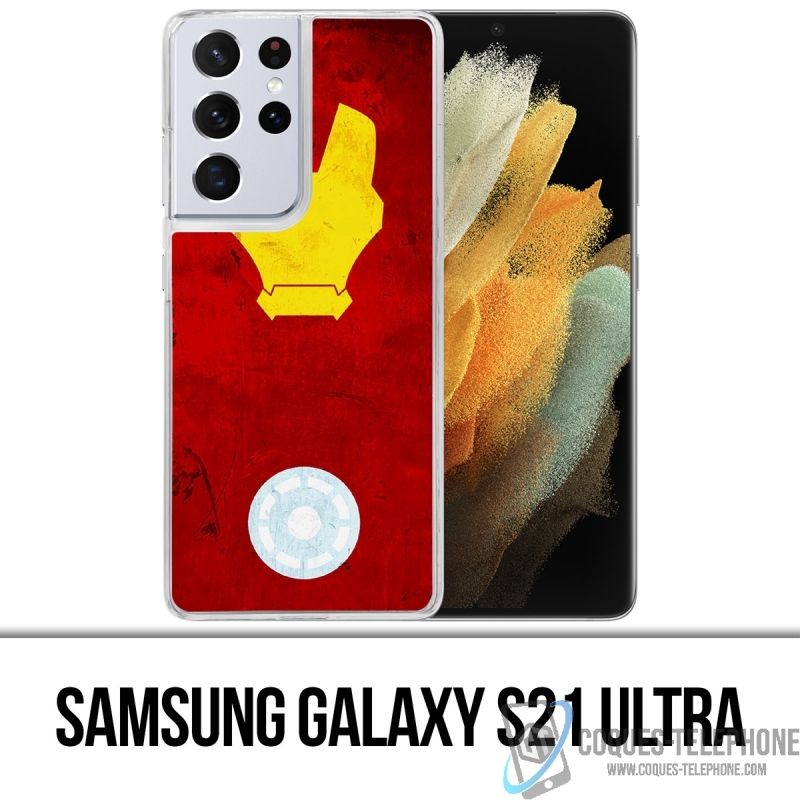 Custodia per Samsung Galaxy S21 Ultra - Iron Man Art Design