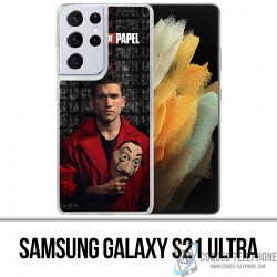 Coque Samsung Galaxy S21 Ultra - La Casa De Papel - Denver Masque