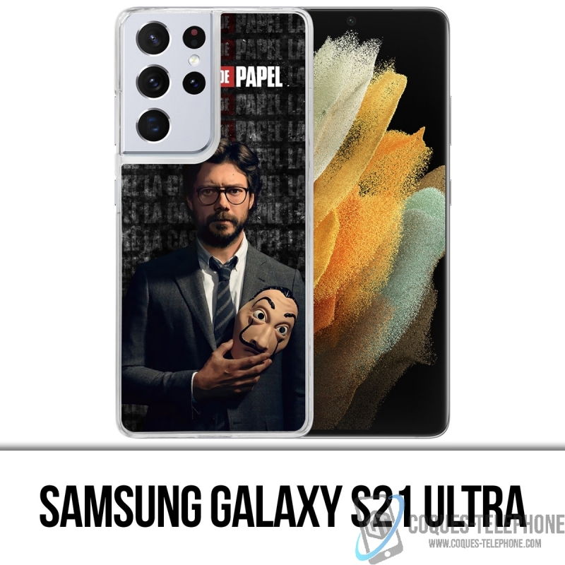 Coque Samsung Galaxy S21 Ultra - La Casa De Papel - Professeur Masque