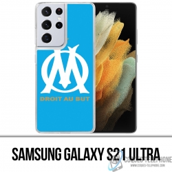 Coque Samsung Galaxy S21 Ultra - Logo Om Marseille Bleu