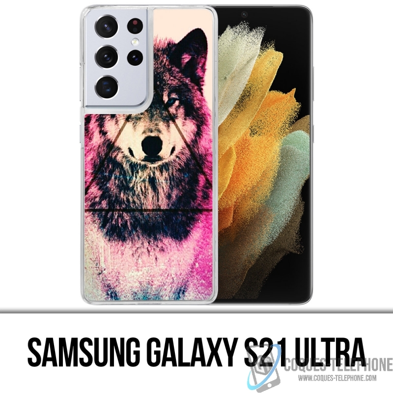 Coque Samsung Galaxy S21 Ultra - Loup Triangle