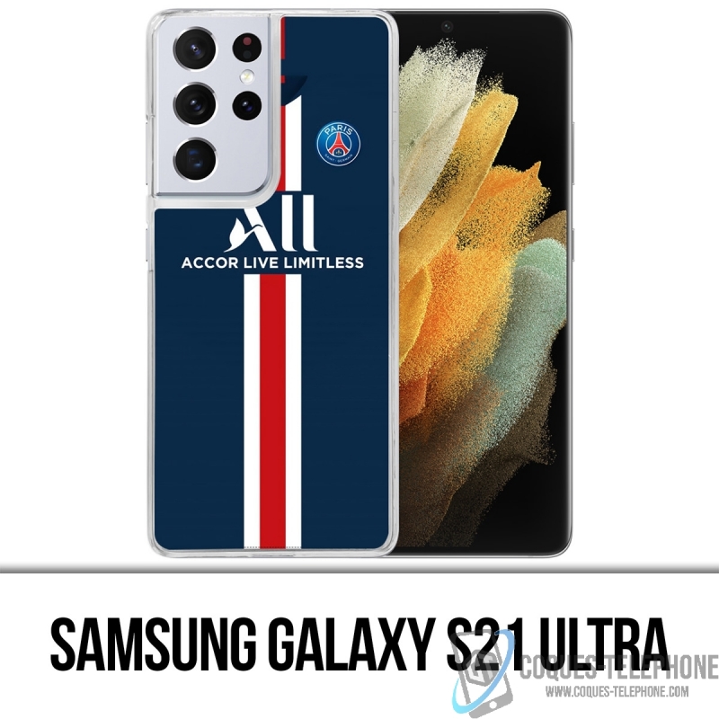Custodia per Samsung Galaxy S21 Ultra - Maglia da calcio PSG 2020