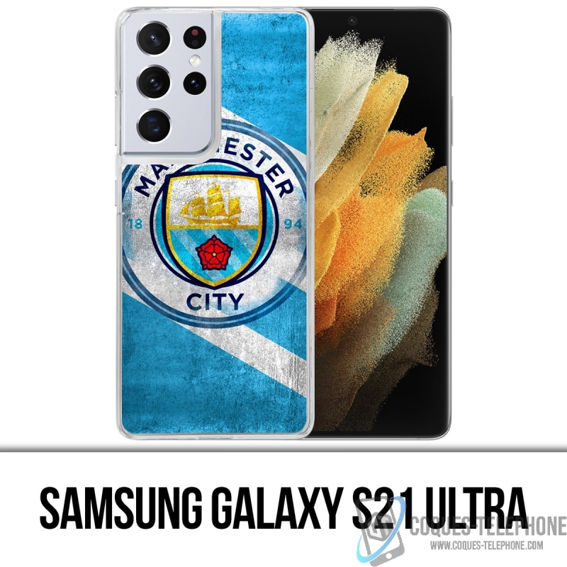 Funda Samsung Galaxy S21 Ultra - Manchester Football Grunge