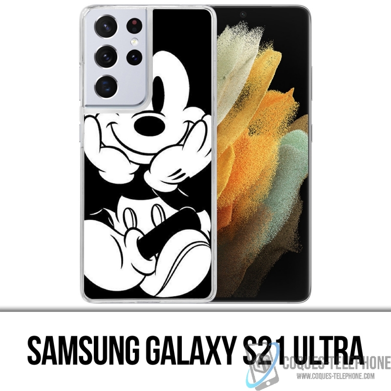 Custodia per Samsung Galaxy S21 Ultra - Topolino bianco e nero