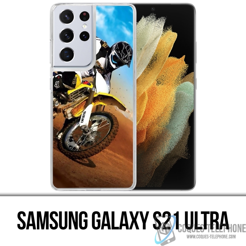 Coque Samsung Galaxy S21 Ultra - Motocross Sable