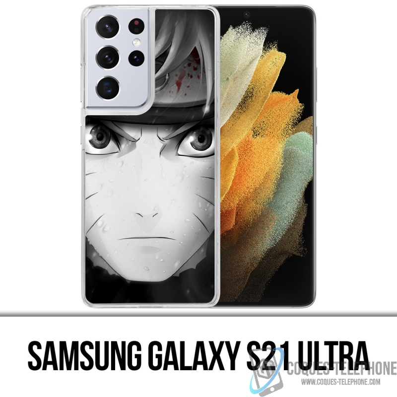 Custodia per Samsung Galaxy S21 Ultra - Naruto in bianco e nero