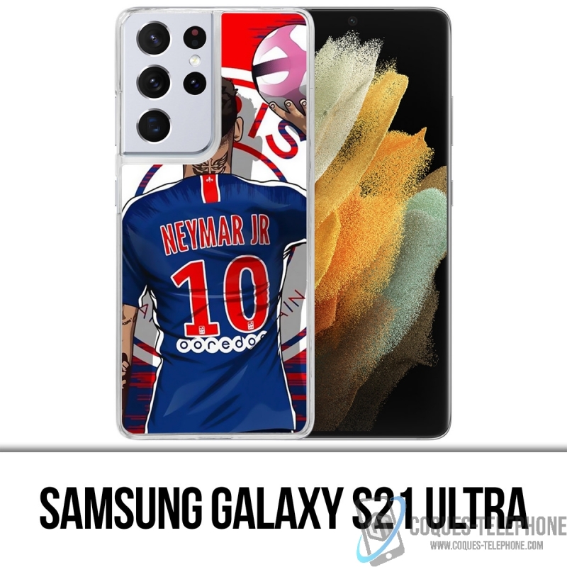Coque Samsung Galaxy S21 Ultra - Neymar Psg Cartoon