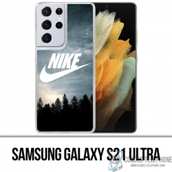 Custodia per Samsung Galaxy S21 Ultra - Logo Nike in legno