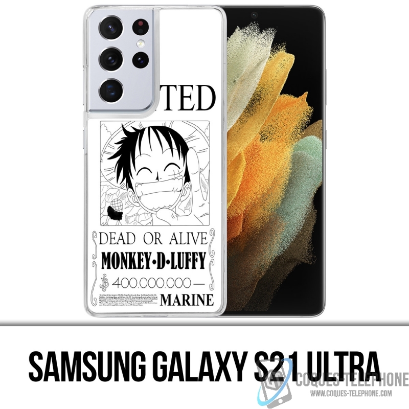 Coque Samsung Galaxy S21 Ultra - One Piece Wanted Luffy