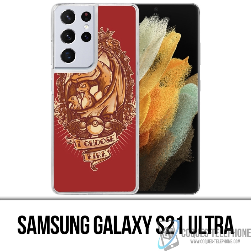 Funda Samsung Galaxy S21 Ultra - Pokémon Fuego