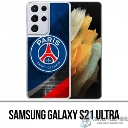 Samsung Galaxy S21 Ultra Case - Psg Logo Metall Chrom