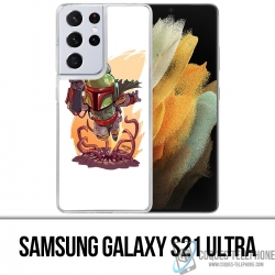 Coque Samsung Galaxy S21 Ultra - Star Wars Boba Fett Cartoon